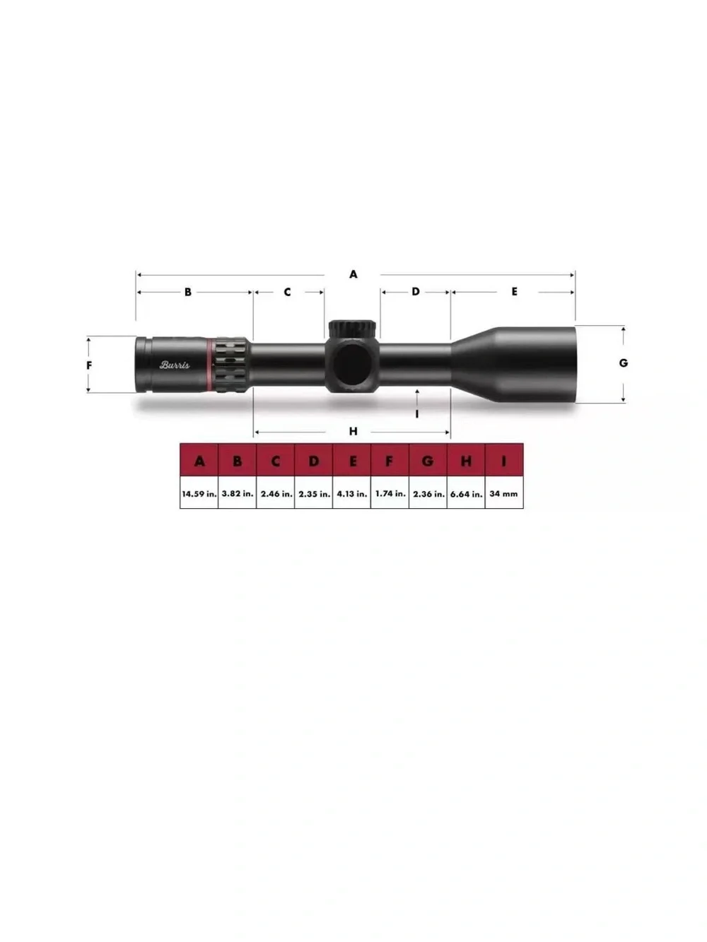 Burris Eliminator 6+ Zeiss 34mm ultra light scope ring